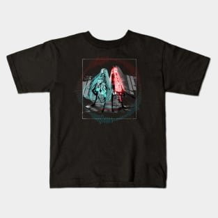 Monochrome Vocaloid Hatsune Miku Megurine Luka Kids T-Shirt